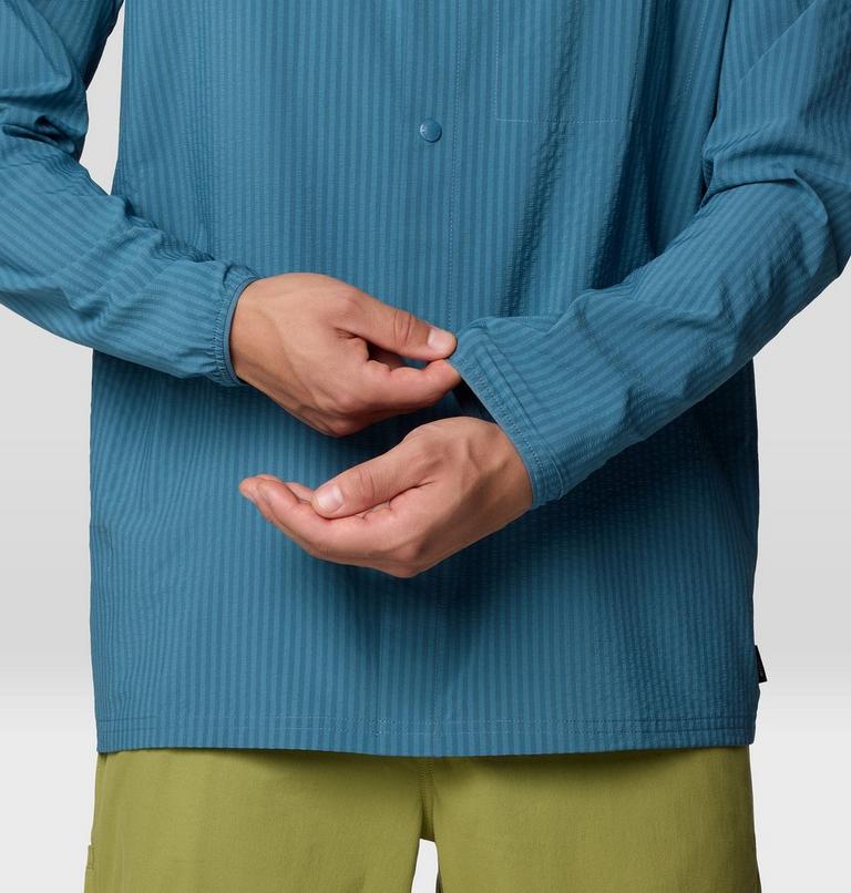 Men's Sunshadow Long Sleeve, Color: Adriatic Blue, image 6