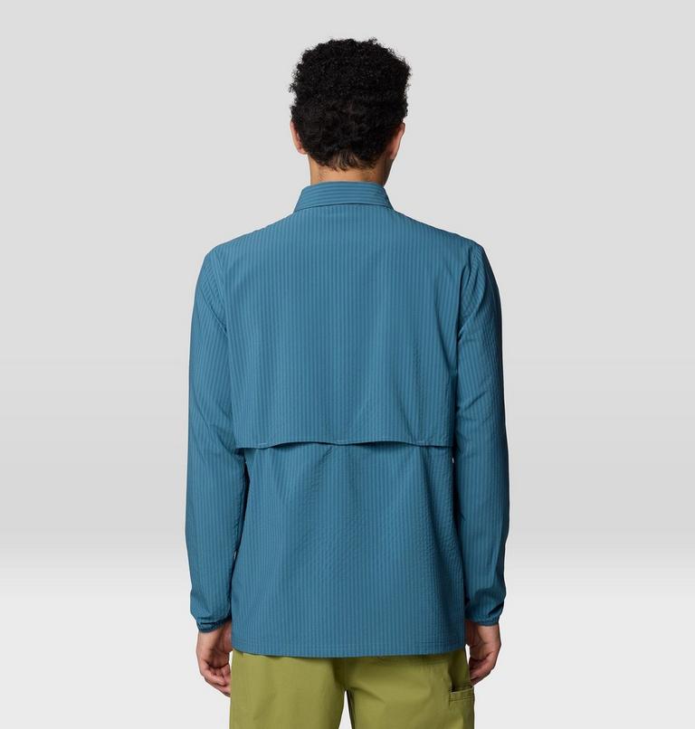 Men's Sunshadow Long Sleeve, Color: Adriatic Blue, image 2