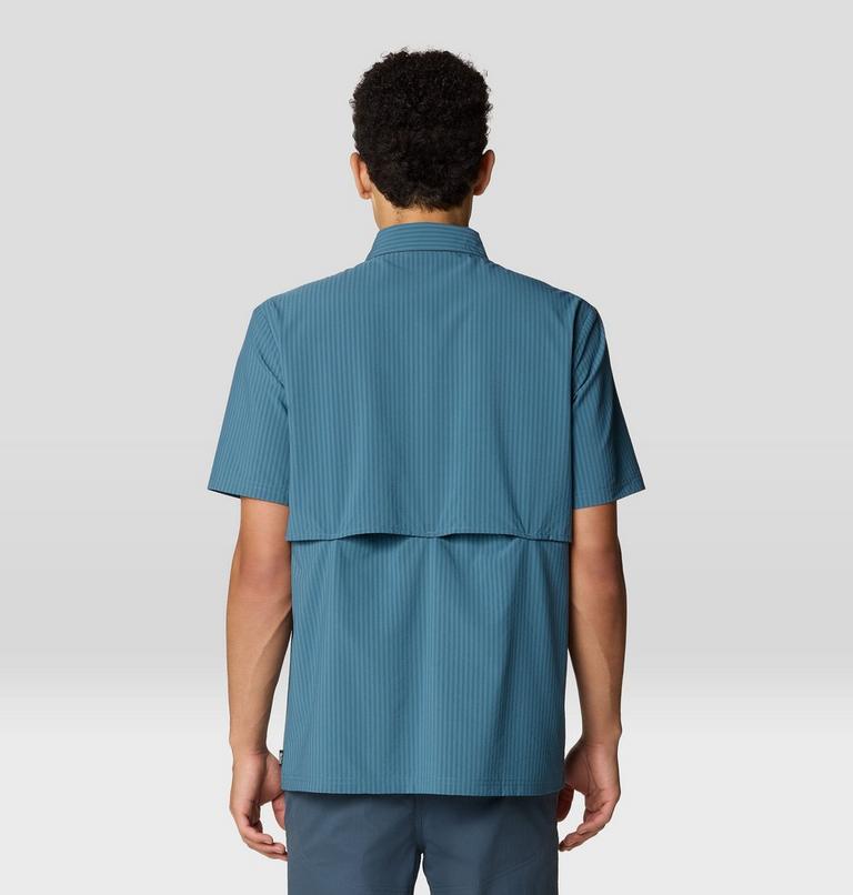 Men's Sunshadow Short Sleeve, Color: Adriatic Blue, image 3