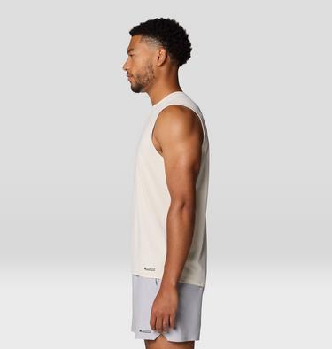 Men's SplitSecond Tank, Color: Stone, image 3
