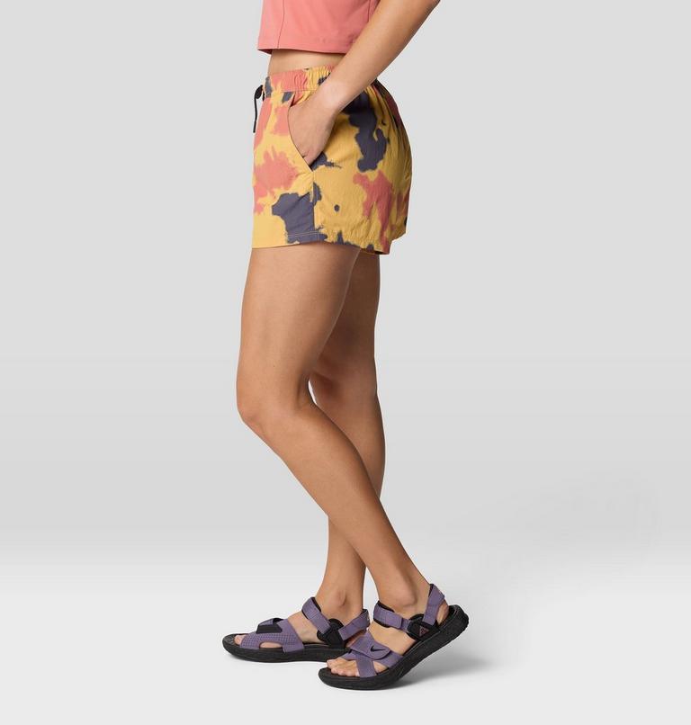 Women's Stryder Swim Short, Color: Sundown Gold Blissed Dye Print, image 5