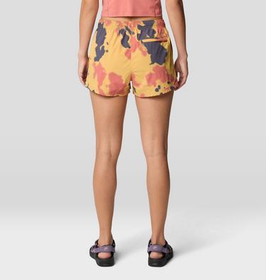 Women's Stryder Swim Short, Color: Sundown Gold Blissed Dye Print, image 4