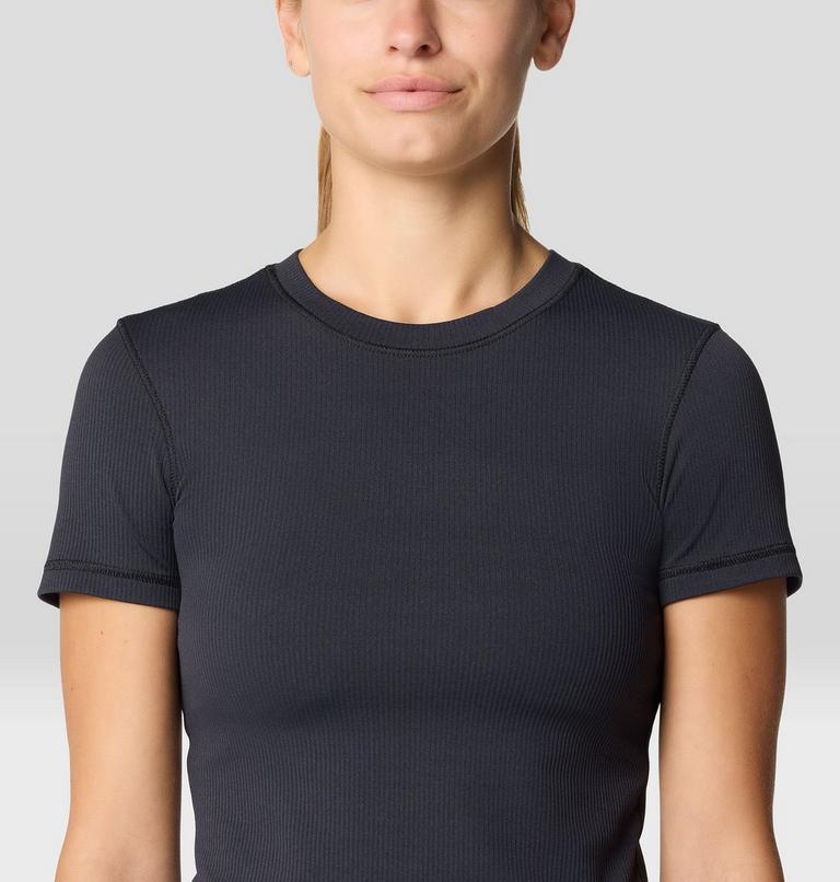 Women's Peak Knit Short Sleeve, Color: Black, image 5