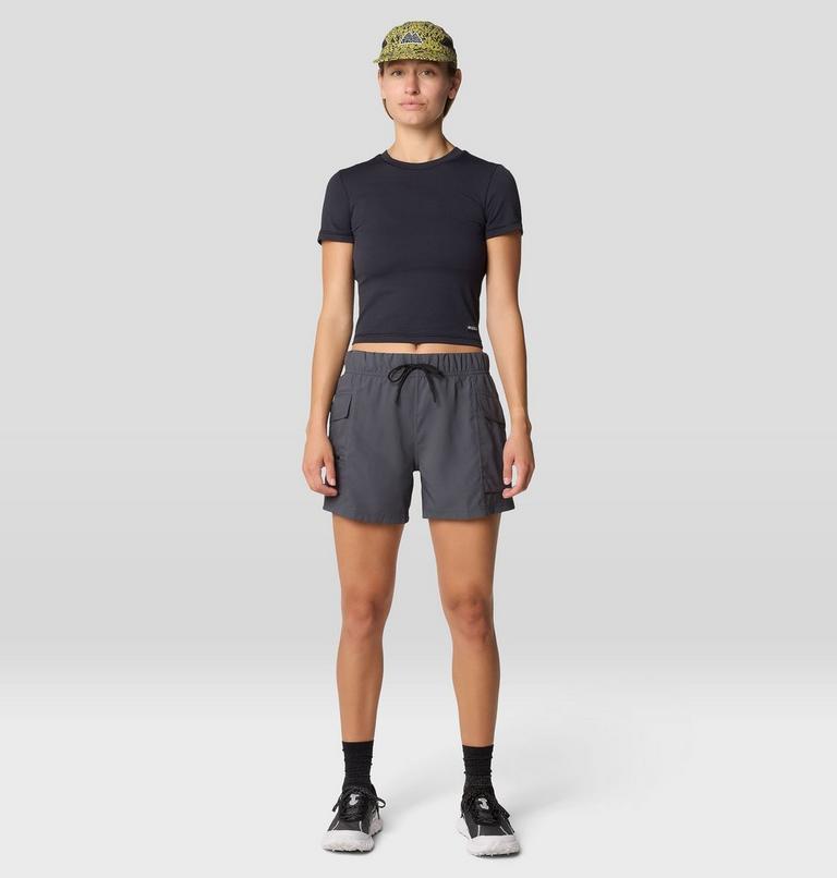 Women's Peak Knit Short Sleeve, Color: Black, image 2