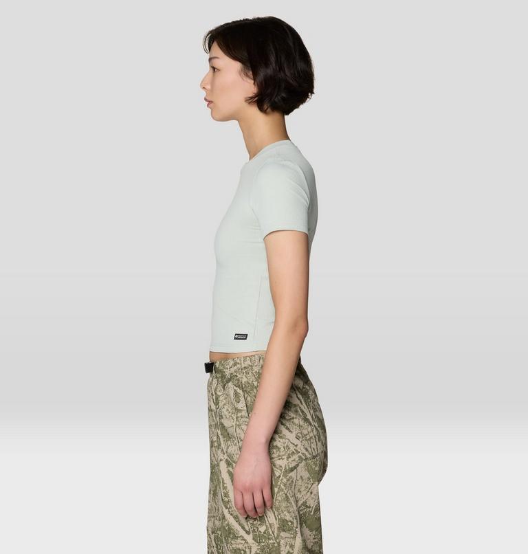 Women's Peak Knit Short Sleeve Shirt, Color: Gamma Grey, image 3