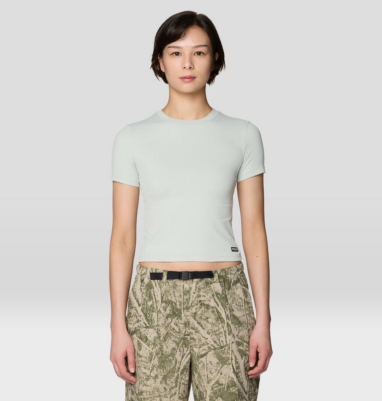 Women's Peak Knit Short Sleeve Shirt, Color: Gamma Grey, image 1