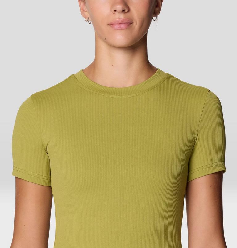 Women's Peak Knit Short Sleeve, Color: Bright Fatigue, image 6