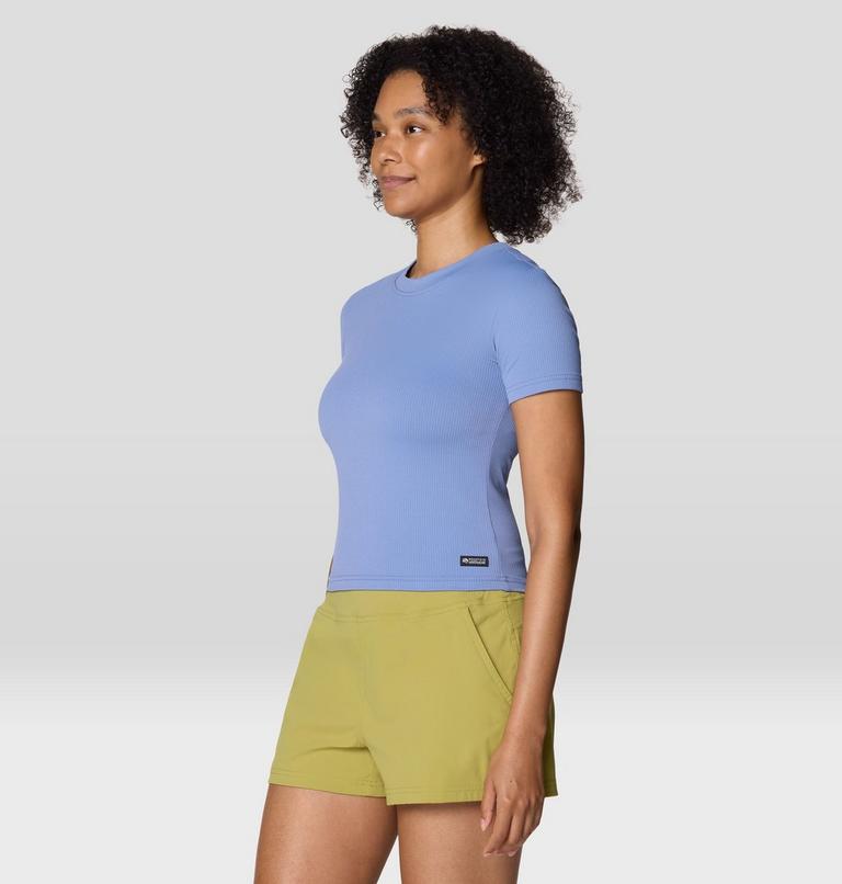 Women's Peak Knit Short Sleeve, Color: Best Coast Blue, image 5