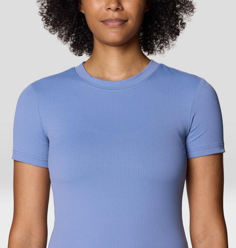 Women's Peak Knit Short Sleeve, Color: Best Coast Blue, image 6