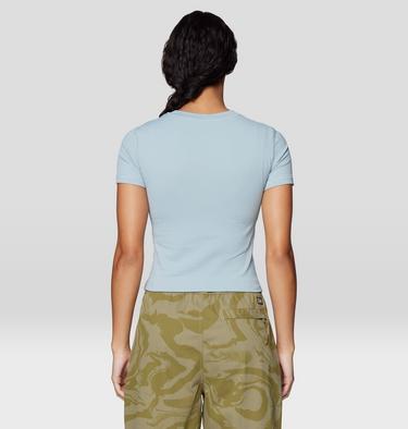 Women's Peak Knit Short Sleeve, Color: Ice Shadow, image 2