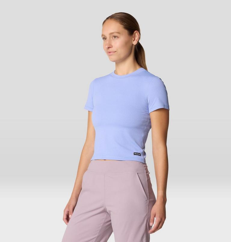 Women's Peak Knit Short Sleeve, Color: Light Illusion, image 4