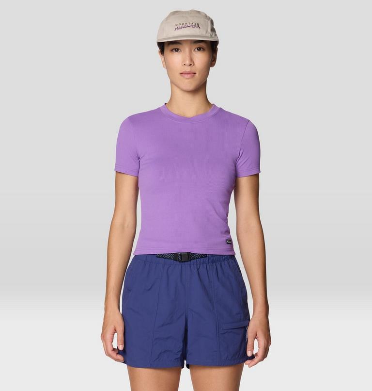 Women's Peak Knit Short Sleeve, Color: Purple Plummet, image 5