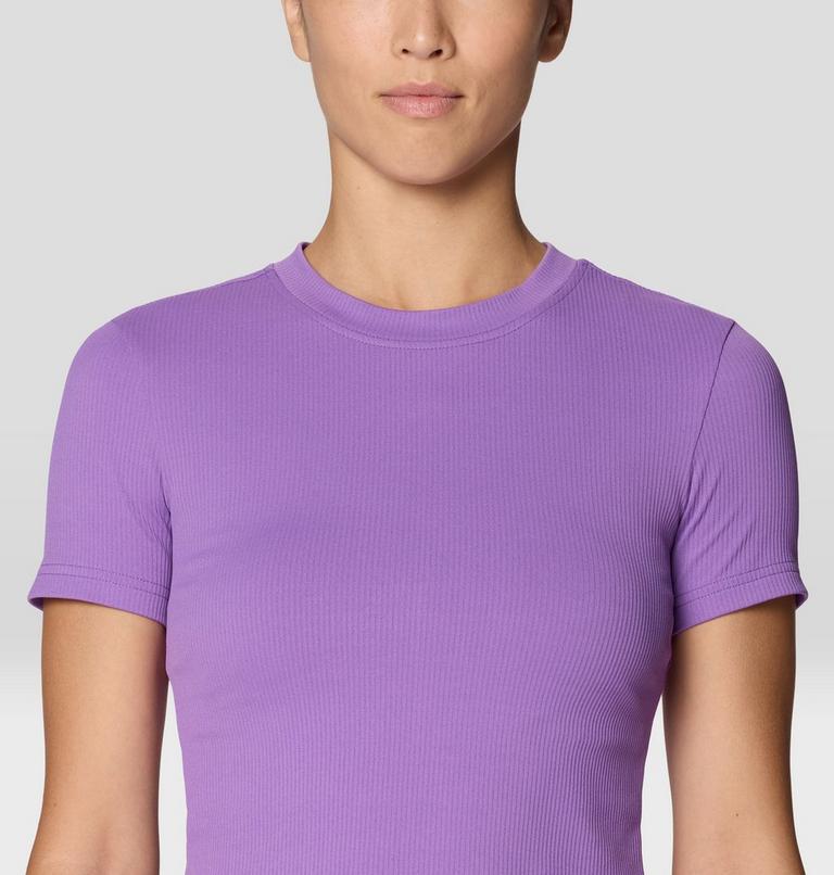 Women's Peak Knit Short Sleeve, Color: Purple Plummet, image 6