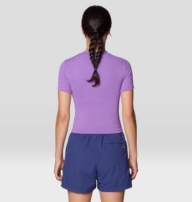 Women's Peak Knit Short Sleeve, Color: Purple Plummet, image 11