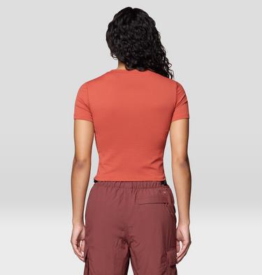 Women's Peak Knit Short Sleeve, Color: Mars Red, image 6