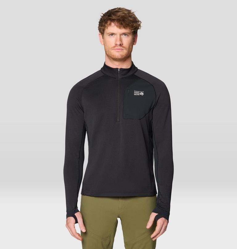 Men's Up First Tech Fleece Quarter Zip, Color: Black, image 1
