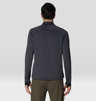 Men's Up First Tech Fleece Quarter Zip, Color: Shark Heather, Black, image 11