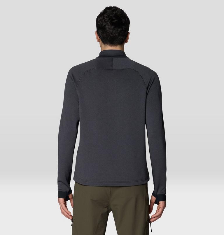 Men's Up First Tech Fleece Quarter Zip, Color: Shark Heather, Black, image 3
