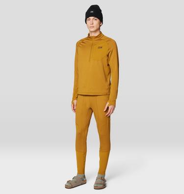 Men's Up First Tech Fleece Quarter Zip, Color: Olive Gold Heather, Black, image 6