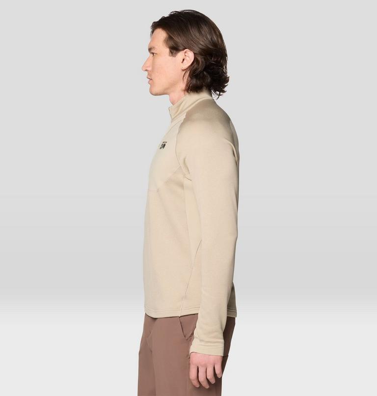 Men's Up First Tech Fleece Quarter Zip, Color: Badlands Heather, image 3