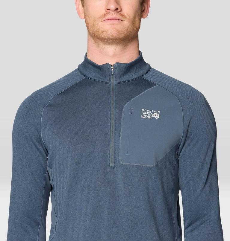 Men's Up First Tech Fleece Quarter Zip, Color: Moon Blue Heather, image 4