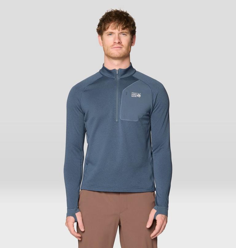 Men's Up First Tech Fleece Quarter Zip, Color: Moon Blue Heather, image 1