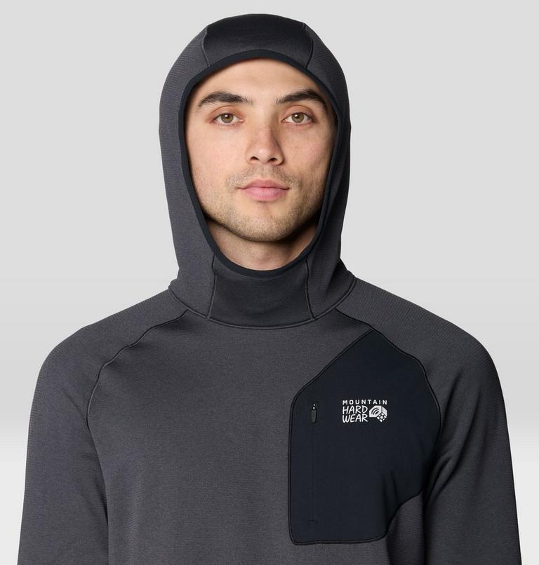 Men's Up First Tech Fleece Hoody, Color: Shark Heather, Black, image 4