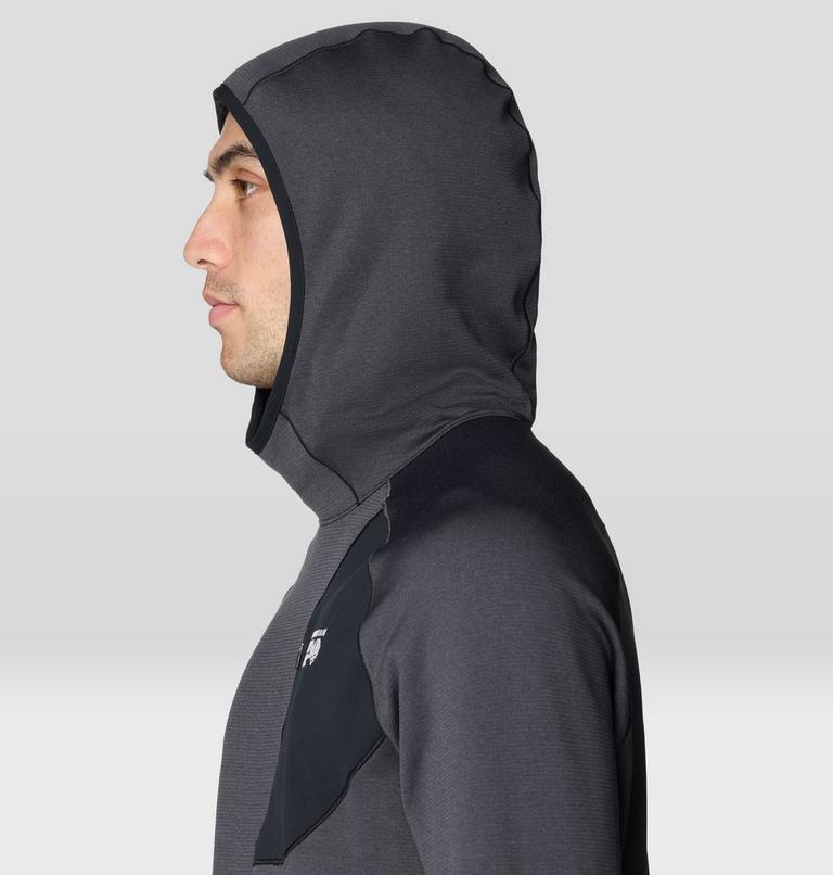 Men's Up First Tech Fleece Hoody, Color: Shark Heather, Black, image 6