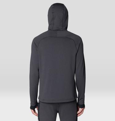 Men's Up First Tech Fleece Hoody, Color: Shark Heather, Black, image 2
