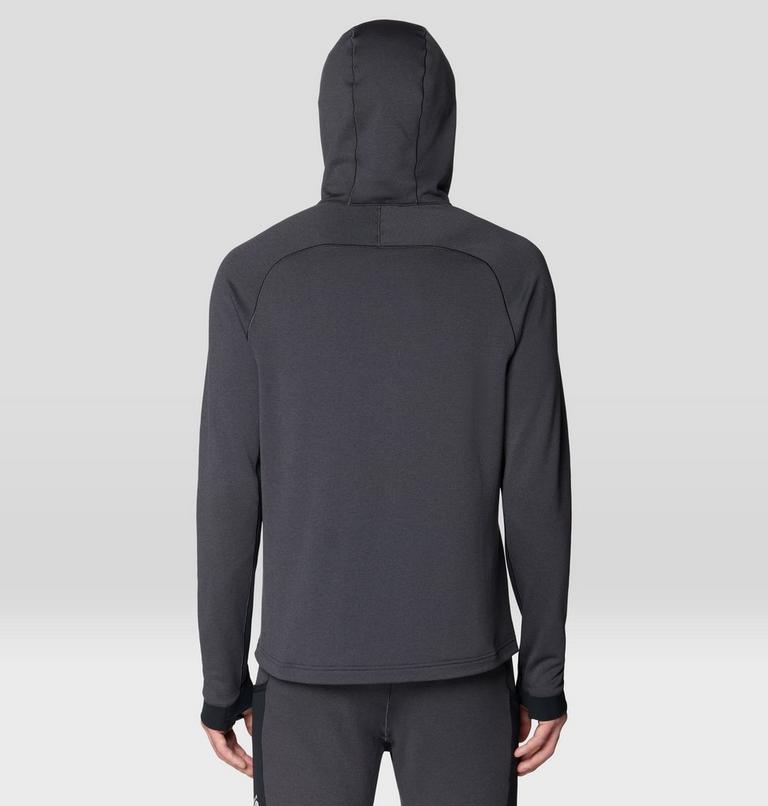 Men's Up First Tech Fleece Hoody, Color: Shark Heather, Black, image 2