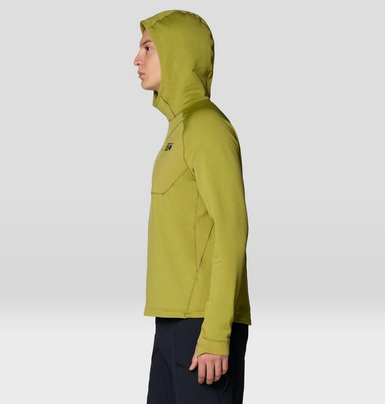 Men's Up First Tech Fleece Hoody, Color: Bright Fatigue Heather, image 3