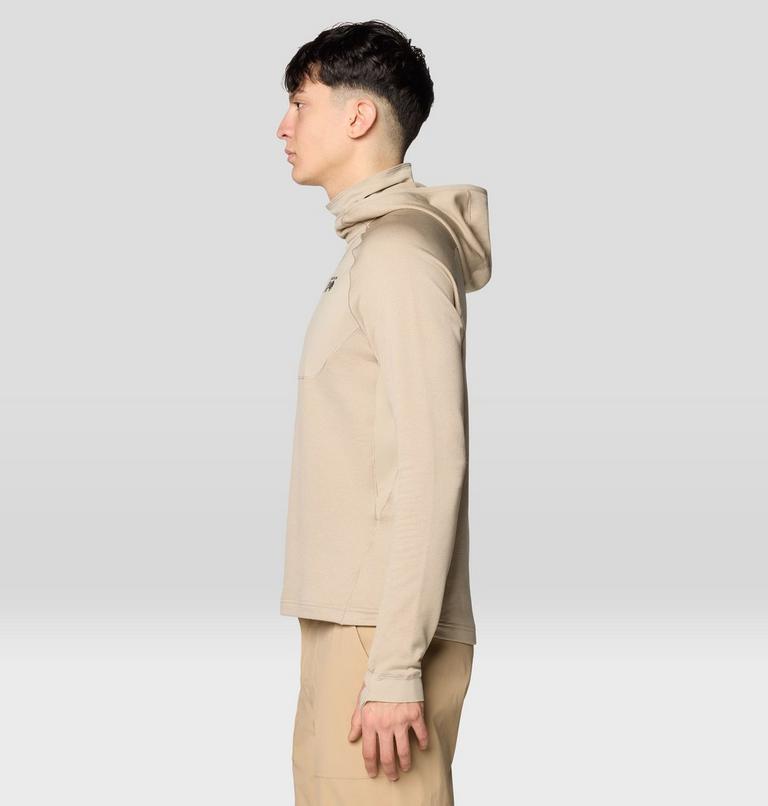 Men's Up First Tech Fleece Hoody, Color: Badlands Heather, image 4