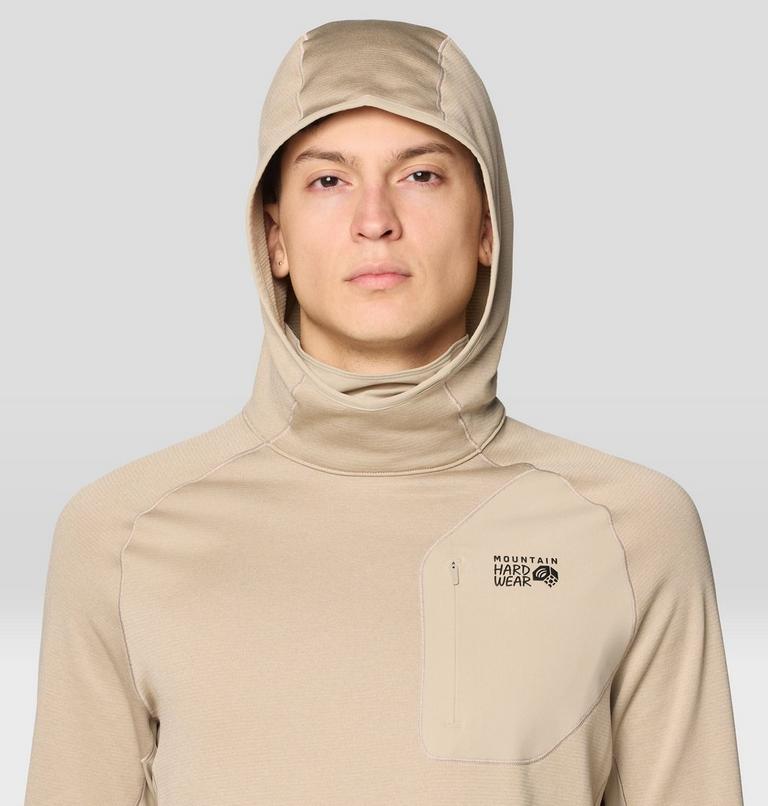 Men's Up First Tech Fleece Hoody, Color: Badlands Heather, image 5