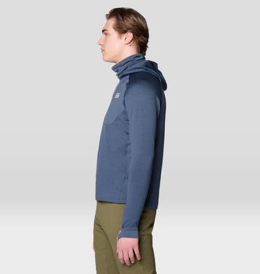 Men's Up First Tech Fleece Hoody, Color: Moon Blue Heather, image 7
