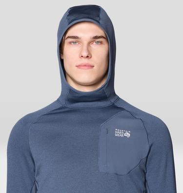 Men's Up First Tech Fleece Hoody, Color: Moon Blue Heather, image 8