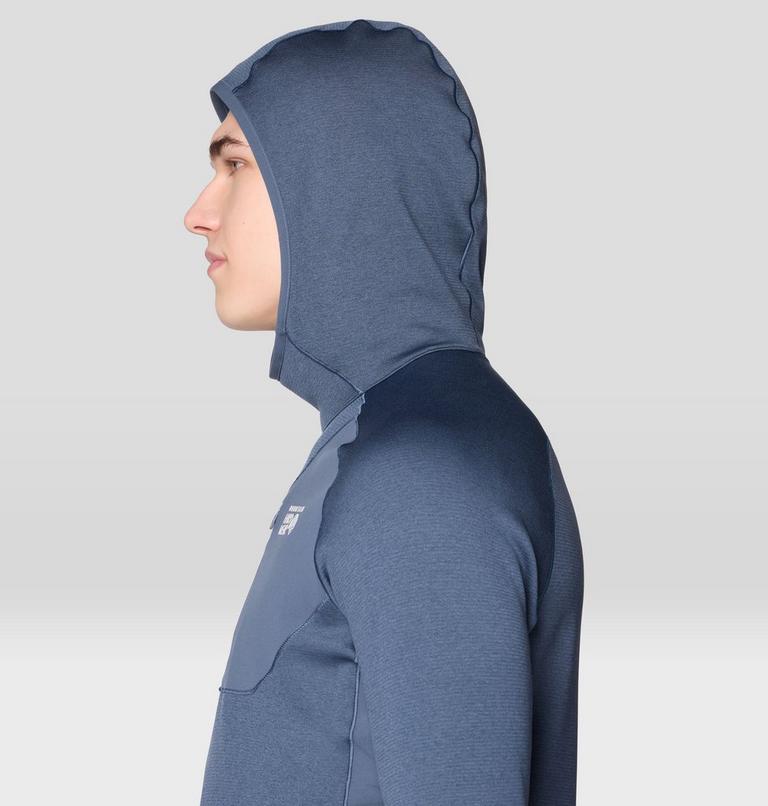 Men's Up First Tech Fleece Hoody, Color: Moon Blue Heather, image 5