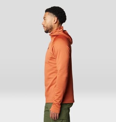 Men's Up First Tech Fleece Hoody, Color: Raw Carnelian Heather, image 3