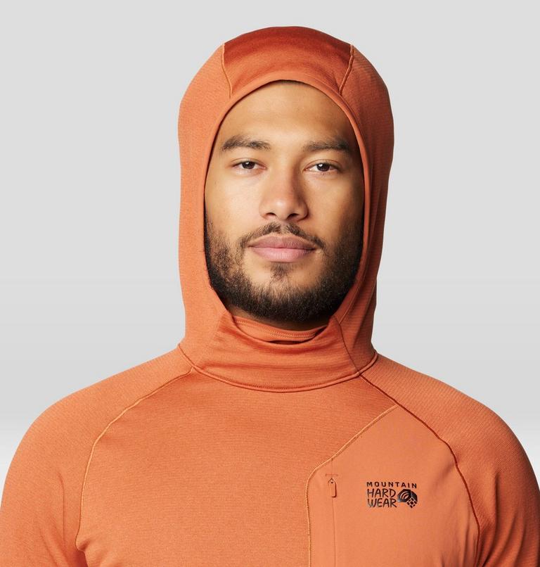 Men's Up First Tech Fleece Hoody, Color: Raw Carnelian Heather, image 4