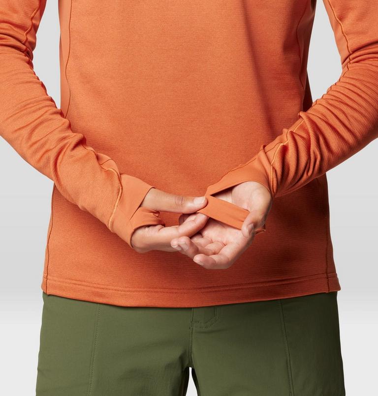 Men's Up First Tech Fleece Hoody, Color: Raw Carnelian Heather, image 8
