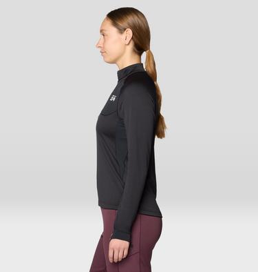Women's Up First Tech Fleece Quarter Zip, Color: Black, image 3