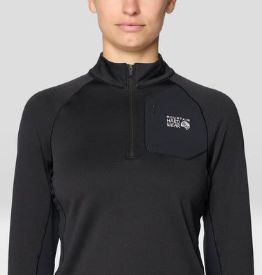 Women's Up First Tech Fleece Quarter Zip, Color: Black, image 4