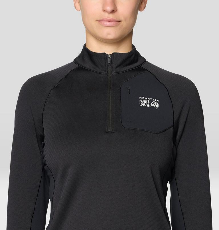 Women's Up First Tech Fleece Quarter Zip, Color: Black, image 4