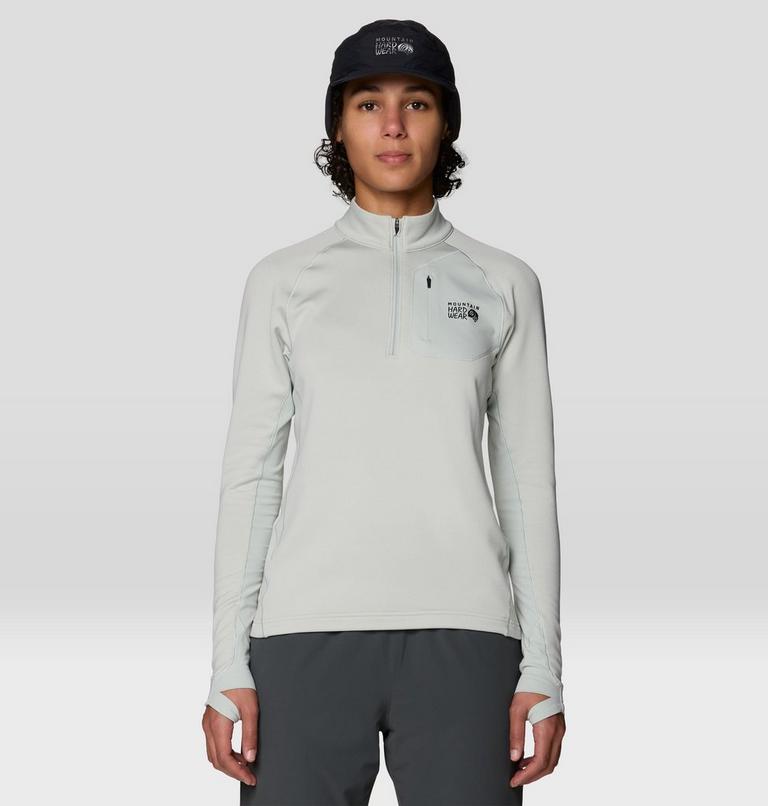 Women's Up First Tech Fleece Quarter Zip, Color: Gamma Grey, image 1