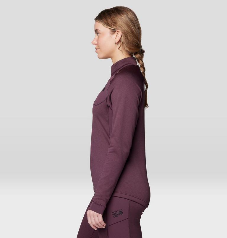 Women's Up First Tech Fleece Quarter Zip, Color: Blackberry, image 4