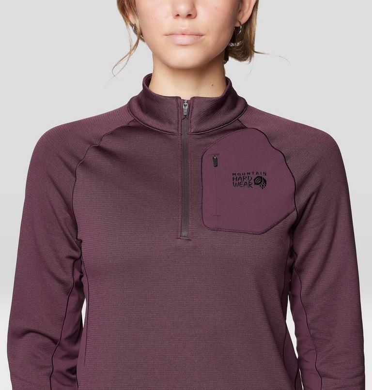 Women's Up First Tech Fleece Quarter Zip, Color: Blackberry, image 5