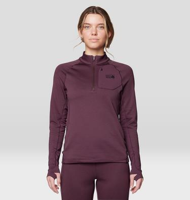 Women's Up First Tech Fleece Quarter Zip, Color: Blackberry, image 9