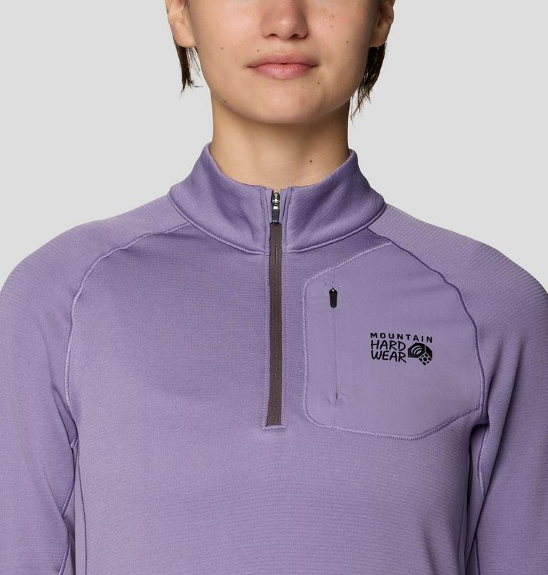 Women's Up First Tech Fleece Quarter Zip, Color: Violet Stone, image 6