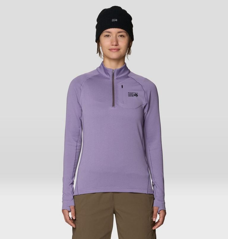 Women's Up First Tech Fleece Quarter Zip, Color: Violet Stone, image 1