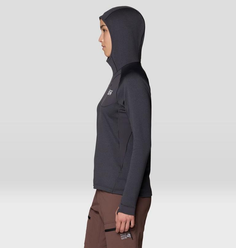 Women's Up First Tech Fleece Hoody, Color: Shark, image 3