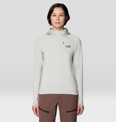Women's Up First Tech Fleece Hoody, Color: Gamma Grey, image 9